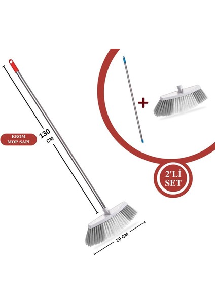 Krom Mop Sapı FT508 ve Kibar Oto Fırçası F167