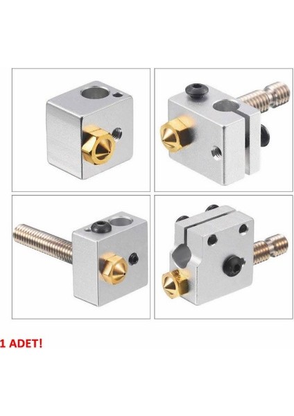 Roba 0.5mm x 1.75MM M6 Prinç Nozzle 3D Yazıcı Printer 1.75MM Filament Uyum Mk8 Cr-10 CR-10S Ender