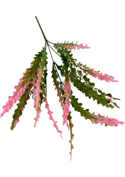Yapay Çiçek Kıvırcık Saz Pembe 5 Dallı 40*20CM Aradal Garnitür Çiçek