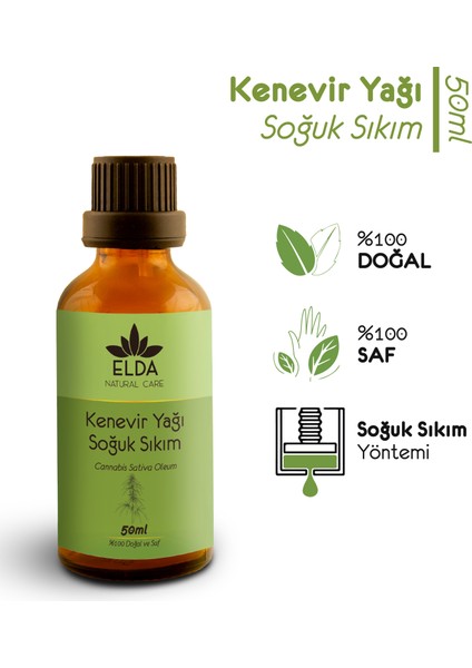 Kenevir Yağı Soğuk Sıkım 50 ml