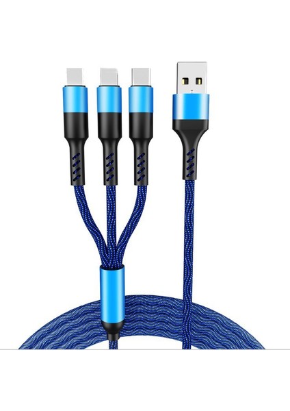 Ios/type-C/micro USB Için Süper Hızlı Şarj 5A 3'ü 1 Arada Şarj Kablosu (Yurt Dışından)