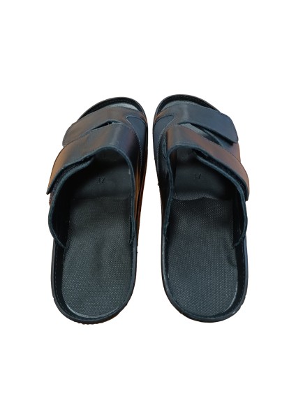 Tabanı Çıkabilir Hakiki Deri Ortopedik Bayan Terlik