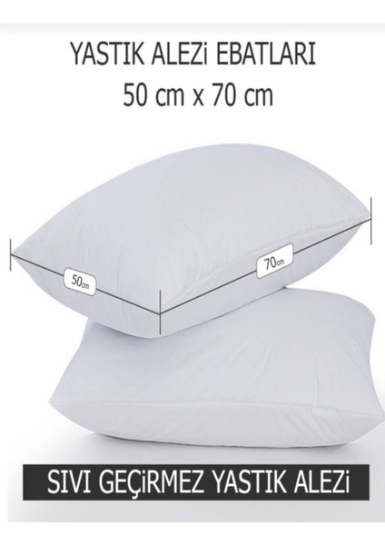 4 Adet Pamuklu Fermuarli Sıvı Geçirmez Yastık Alezi Beyaz 50 x 70 cm fırsatları