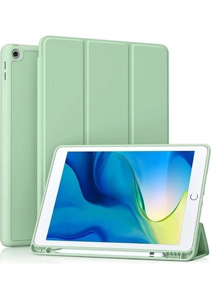 iPad 10.2 9./8./7.nesil Uyumlu Kalem Bölmeli Uyku Modlu Tablet Kılıfı