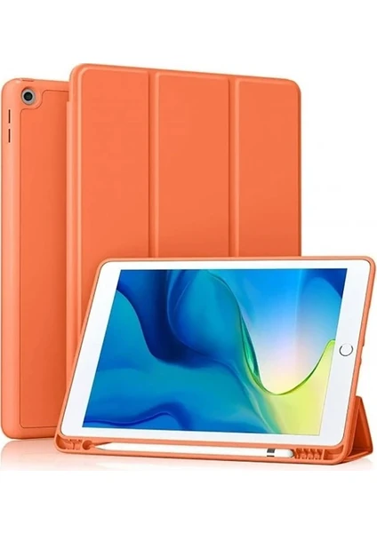 iPad 10.2 9./8./7.nesil Uyumlu Kalem Bölmeli Uyku Modlu Tablet Kılıfı