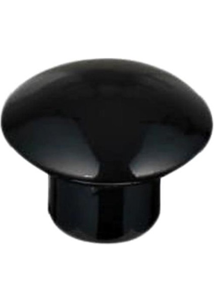 100 Adet Plastik Mantar Düğme Mobilya Kulp Tek Vidalı Siyah