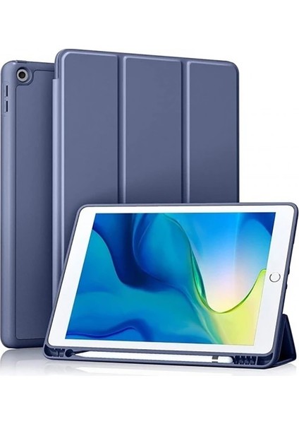 iPad 10.2 9./8./7.nesil Uyumlu Kalem Bölmeli Uyku Modlu Tablet Kılıfı