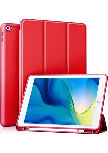 iPad 10.2 9./8./7.nesil Uyumlu Kalem Bölmeli Uyku Modlu Tablet Kılıfı