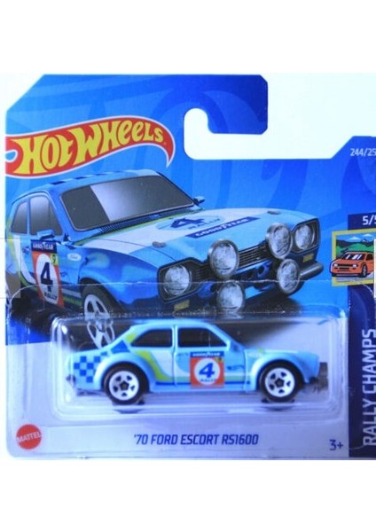 Hot Wheels 70 Ford Escort RS1600 Oyuncak Araba Mavi 244/250 2022-HCV30