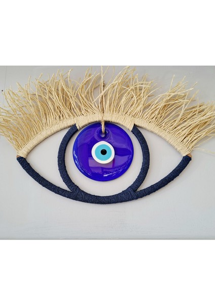 Nazar Boncuklu Göz Kasnak Duvar Dekoru