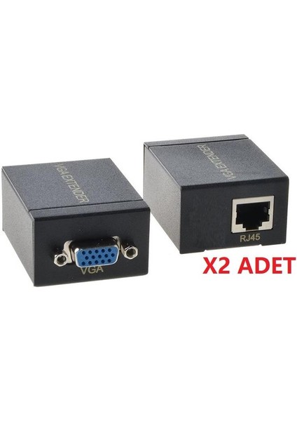 RJ45 VGA Ek Uzatici CAT5E 6 Kablos Extender 60 Metre modelleri