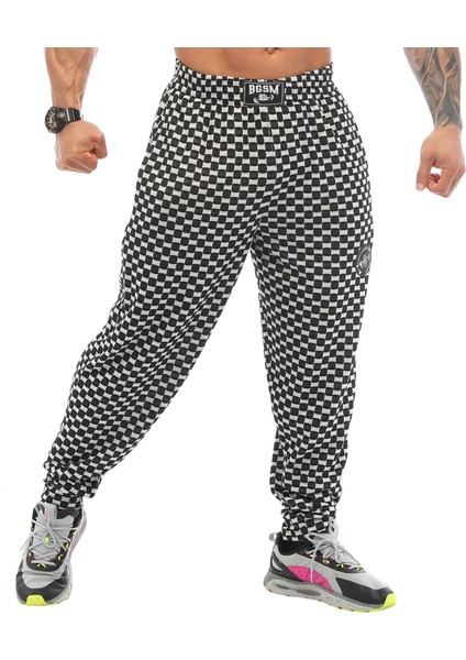 Erkek Eşofman Altı Plaid Şalvar Kesim PNT1364