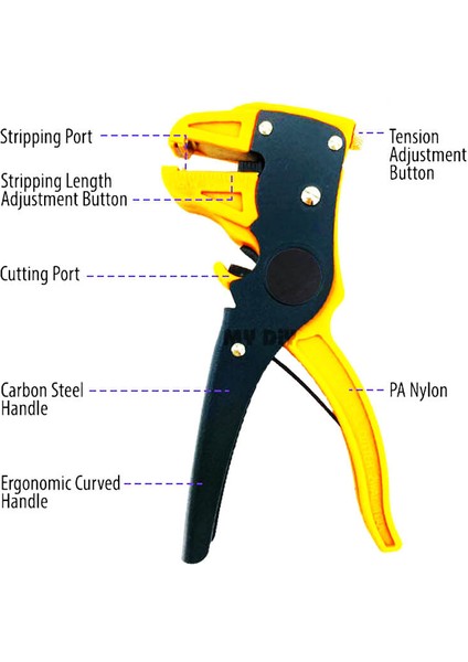 Papağan Pense Kablo Ucu Acıcı Pense Kablo Soyucu Sıyırıcı Kesici