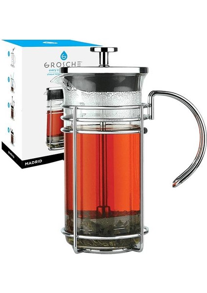 Madrid 3 Cup 350 ml French Press Metalik