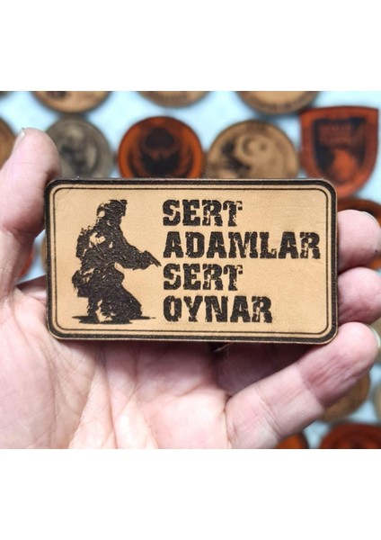 Sert Adamlar Sert Oynar Deri Peç - Arma - Askeri Patch