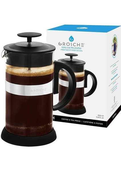 Zurich 3 Cup 350 ml French Press Siyah