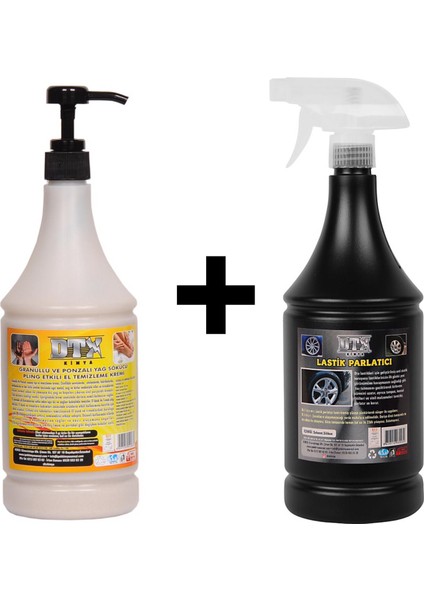 Granürlü El Temizleme Kremi ( Sabunu ) 1 kg & Lastik Parlatıcı Jel 500 ml