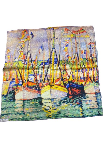 Turkish Silk Store Paul Signac Ipek Bandana  Fular