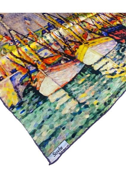 Turkish Silk Store Paul Signac Ipek Bandana  Fular