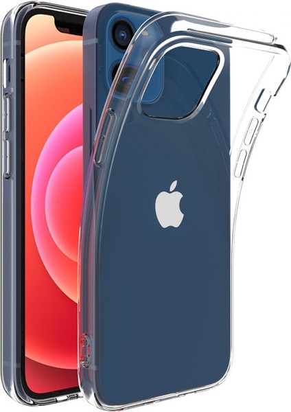 iPhone 12 Kılıf Deluxe 2mm Şeffaf Silikon