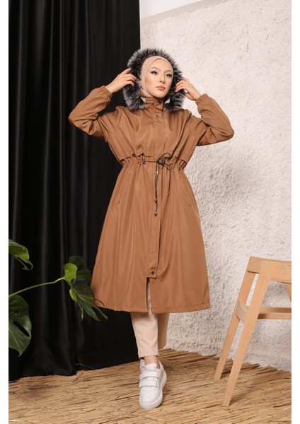 Taba Içi Kürklü ve Su Geçirmez Büyük Beden Battal Kadın Kışlık Mont & Kaban fırsatları