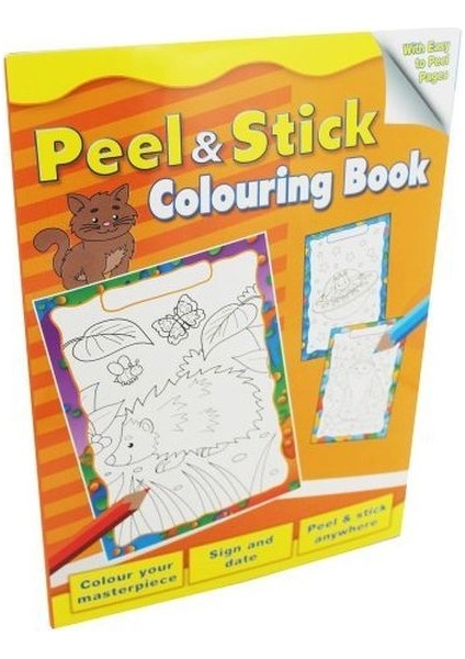 Peel And Stick Colouring Book