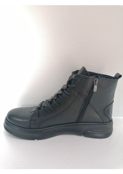 Siyah Renk Deri Fermuarlı Bot fiyatları