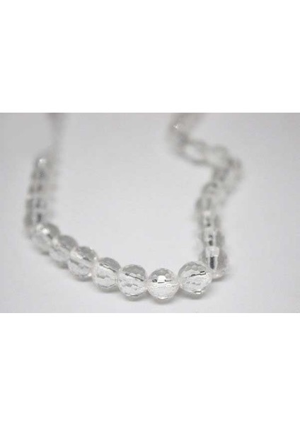 Kristal Kuvars Taşı Faset Kesim Dizi 8mm