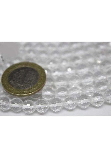 Kristal Kuvars Taşı Faset Kesim Dizi 8mm fiyatları
