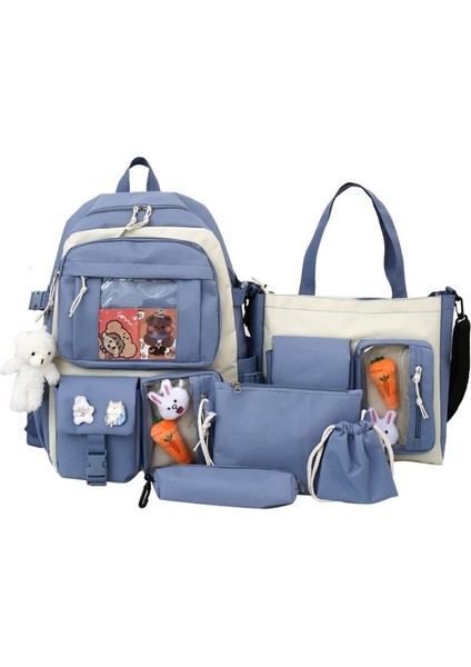 Dört Parçalı Okul Çantası Hafif Büyük Kapasiteli Sırt Çantası (Yurt Dışından)