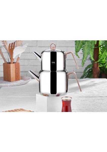 Hera Maxi Çaydanlık Takımı Bakır modelleri