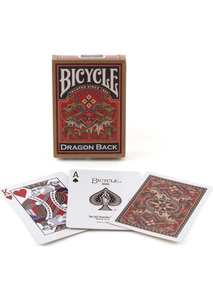 Dragon Back Red Gold Iskambil Oyunu Kartı Kartları Kağıdı