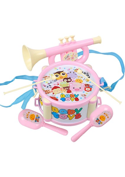 Çocuk Drum Toy Müzik Enstrüman Kiti Erken Öğrenme Eğitim Oyuncak Pembe (Yurt Dışından) fiyatları