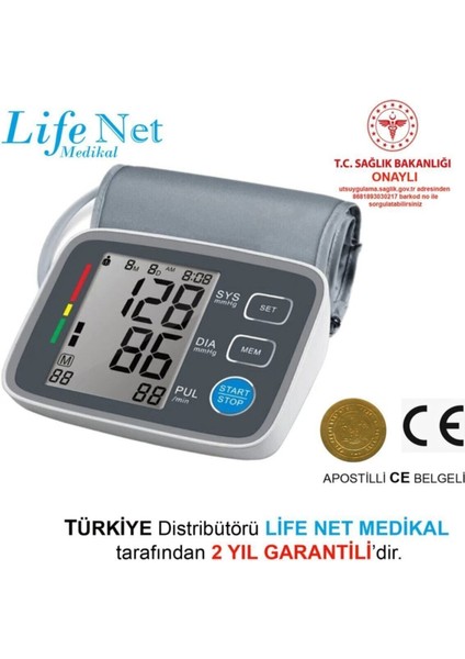 Life Net Medikal Türkçe Konuşan Koldan Tansiyon Aleti U80eh