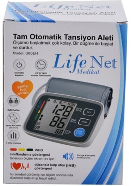 Life Net Medikal Türkçe Konuşan Koldan Tansiyon Aleti U80eh