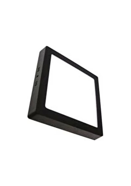 24W Sıvaüstü Kare Panel Led Siyah Kasa Beyaz 3 Adet