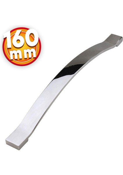 Çekmece Mutfak Dolap Kapak Kulbu 160 mm Krom Metal Kulp