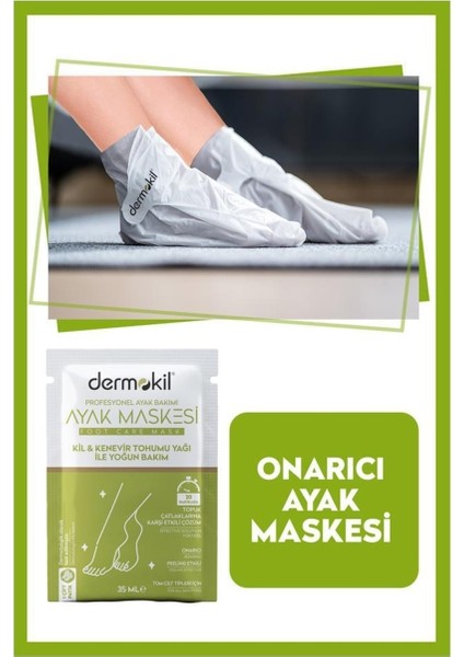 Kil ve  Yağlı Peeling Etkili Ayak Maskesi 35 ml 2 ' Li Set