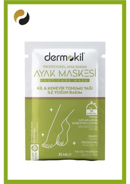 Kil ve  Yağlı Peeling Etkili Ayak Maskesi 35 ml 2 ' Li Set