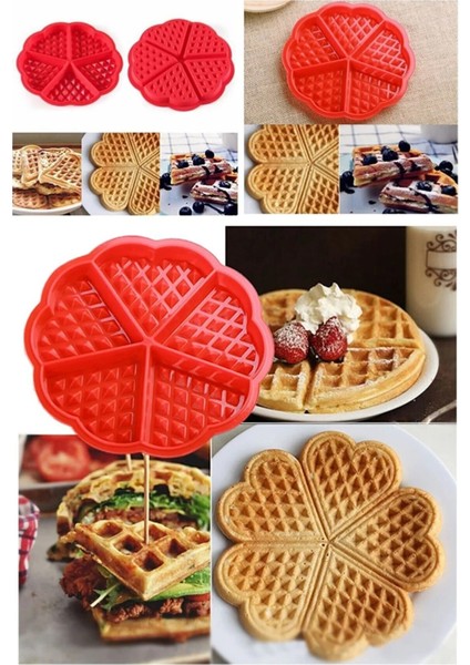 Kalp Desenli Silikon Kek ,çikolata , Waffle Kalıbı