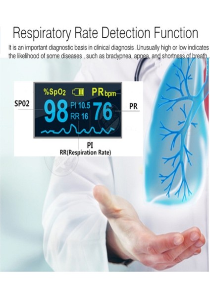 Pulse Oksimetre M170 Oksijen Satürasyon Ölçüm Cihazı Alarmlı