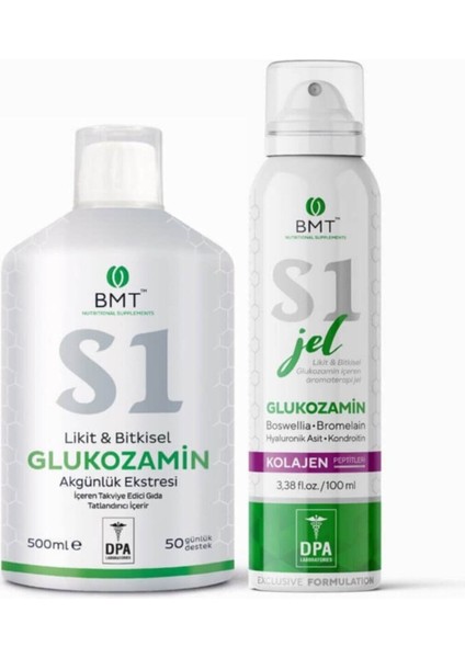 S1 Glukozamin 2 Li Set Glukozamin Akgünlük Ekstresi Ve Jel