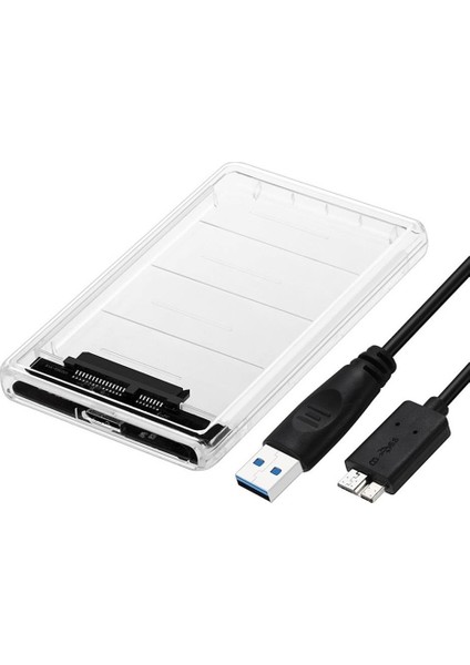 2.5" USB 3.0 Harici SSD Harddisk Şeffaf Taşınabilir HDD Kutusu