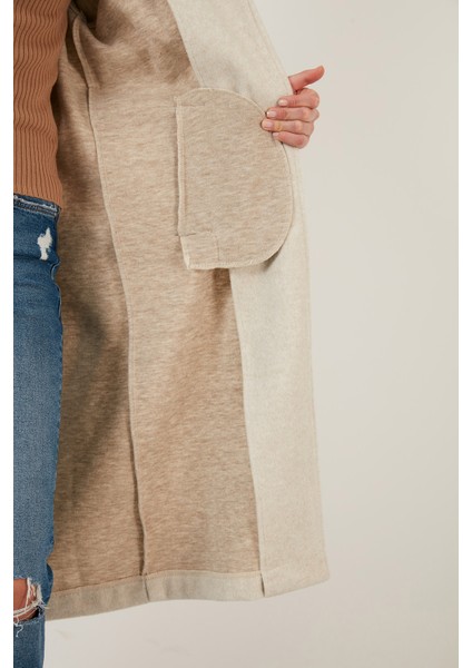 Oversize Kemerli Cepli Kışlık Kaban Bayan Kaban 42190454