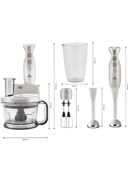Pro-Multimax Mutfak Robotu Iconic Beige 2000 W