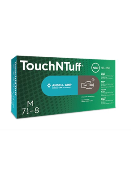 Touchntuff® 93-250 Tek Kullanımlık Nitril Eldiven