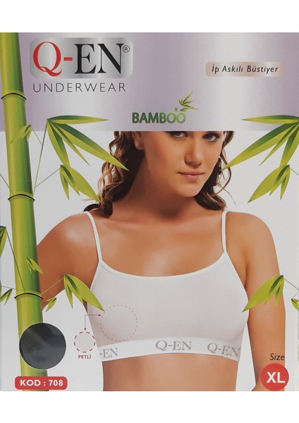 Kadın Geniş Ip Askılı Büstiyer, Bamboo - Kod 708-2296, M, ten