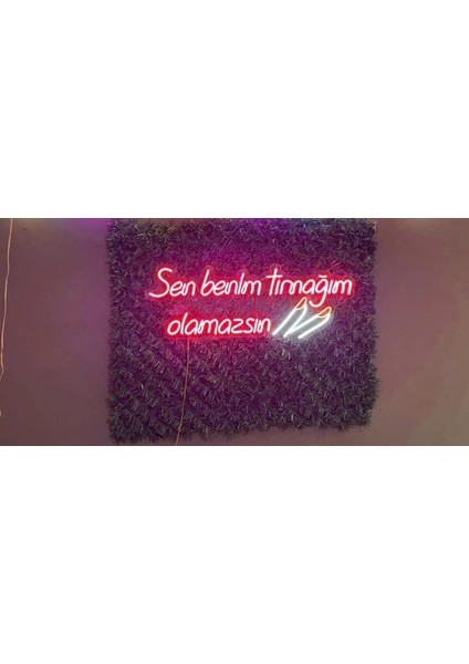 Sen Benimtırnağım Olamazsın Neon LED Tabela