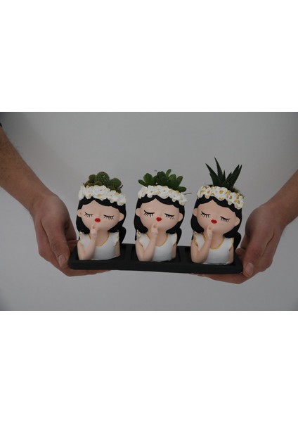 Trio Saksıda Muhteşem Kızlar