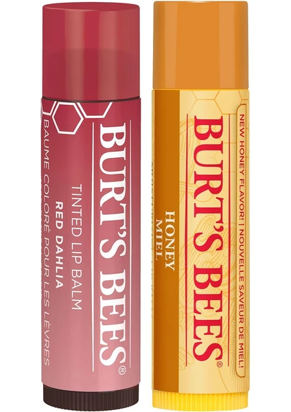 Burt's Bees Renkli Dudak Bakım Kremi Vişne - Tinted Lip Balm Red Dahlia+Honey Lip Balm